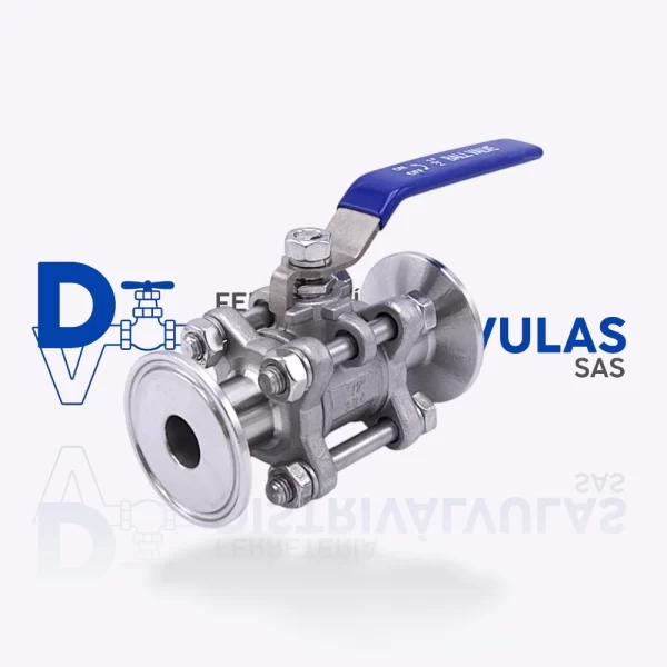 VÁLVULA DE BOLA 4 TORNILLOS INOX CLAMP