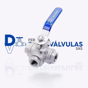 VÁLVULA DE BOLA INOX 3 VIAS